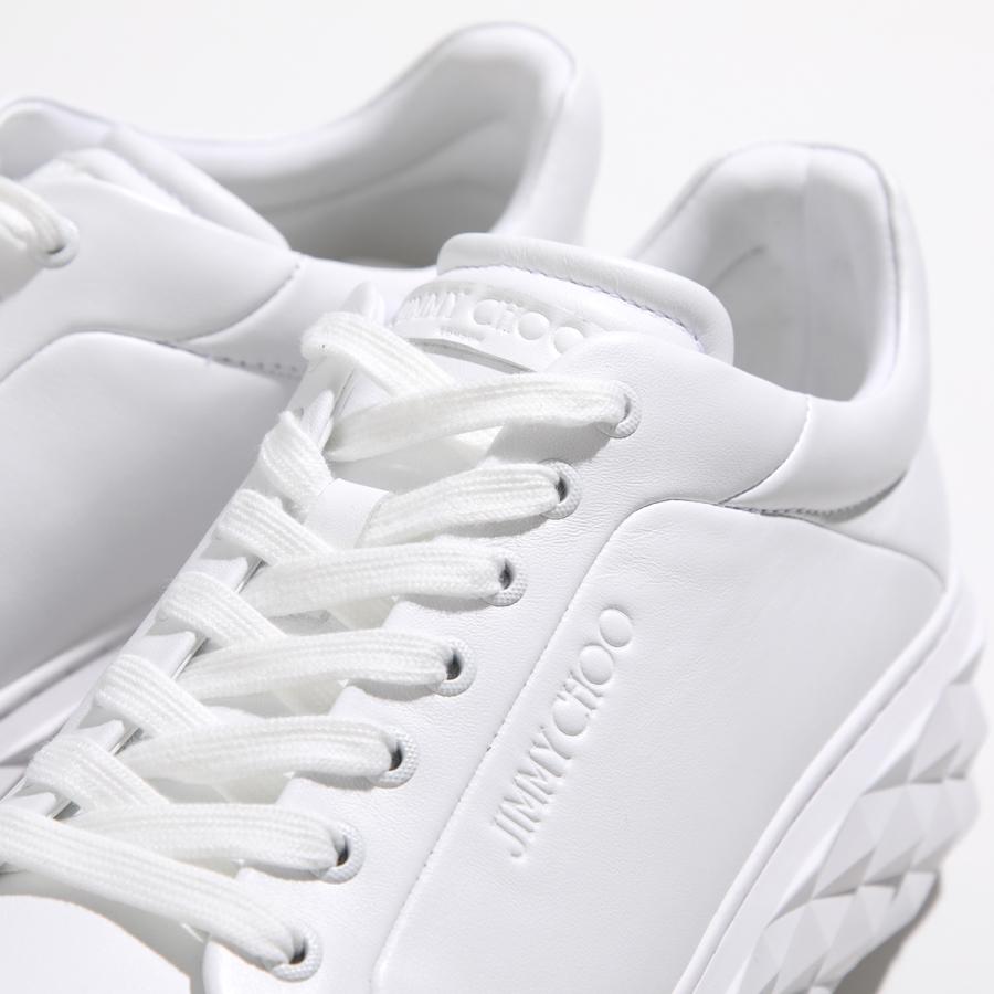 JIMMY CHOO ホワイト スニーカー ダイヤモンド ラン F | ホワイト ニットジャカードミックス
