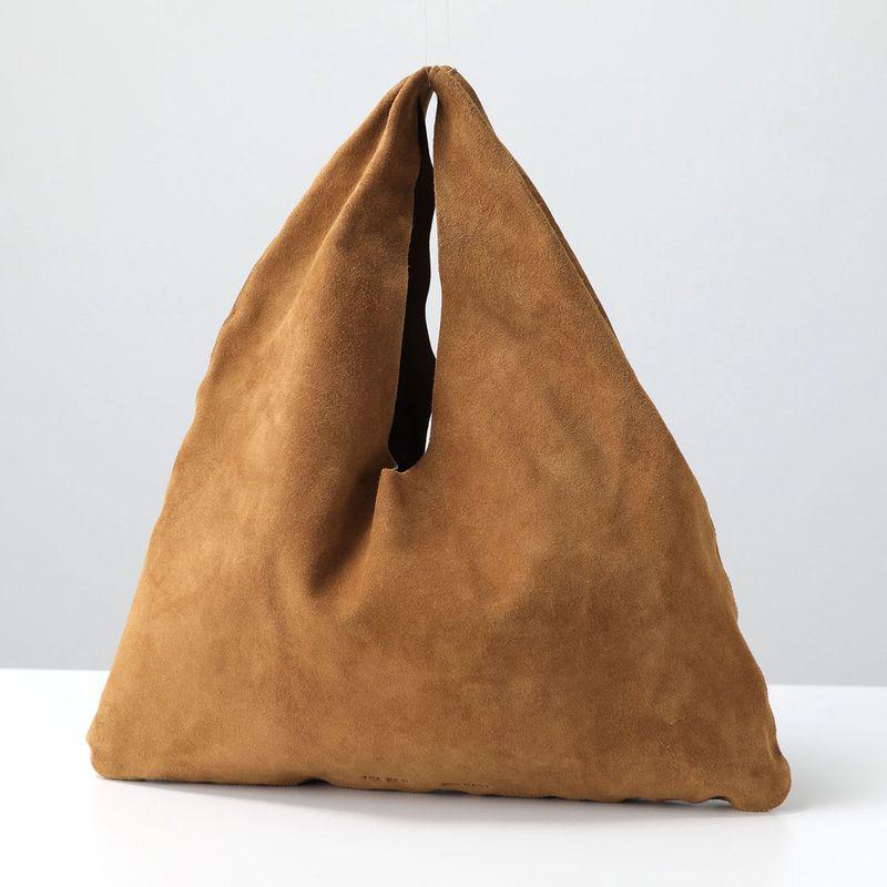 THE ROW ザ ロウ Bindle Handbag スエードレザーハンドバッグ  キャメル THE ROW - THE ROW ザ ロウ Bindle Handbag スエードレザー