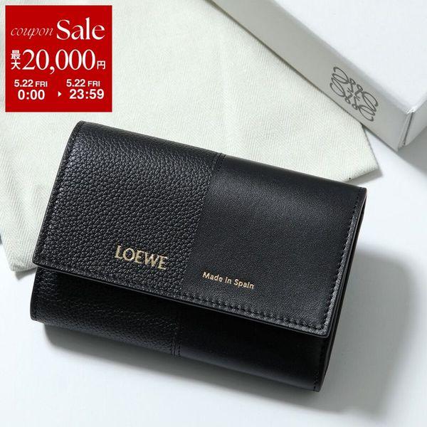 LOEWE ロエベ 三つ折り財布  DUETTE SMALL VERTICAL WALLET C612S33X01 レディース レザー 1100/NEGRO/BLACK C612S33X011100の画像