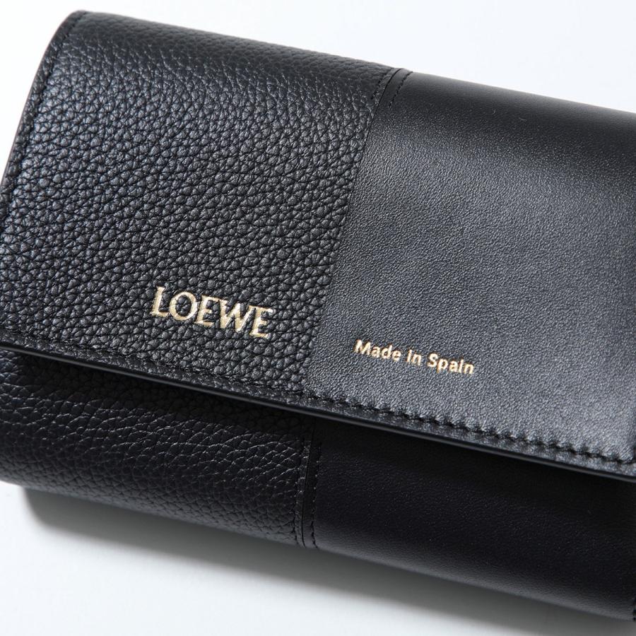 LOEWE ロエベ 三つ折り財布  DUETTE SMALL VERTICAL WALLET C612S33X01 レディース レザー 1100/NEGRO/BLACK C612S33X011100の画像