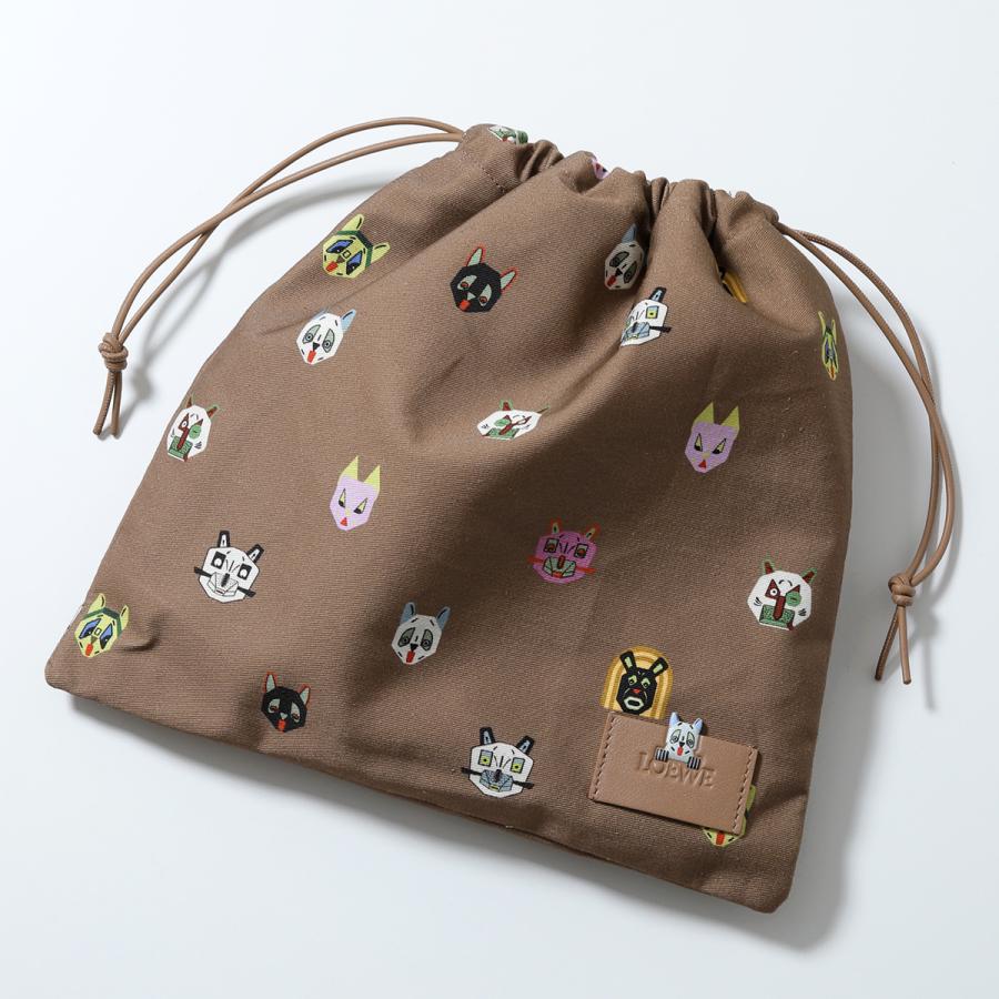 LOEWE ロエベ　キャッツ　ドローストリングポーチ　スモール キャッツ ドローストリングポーチ スモール（キャンバス） ブルー