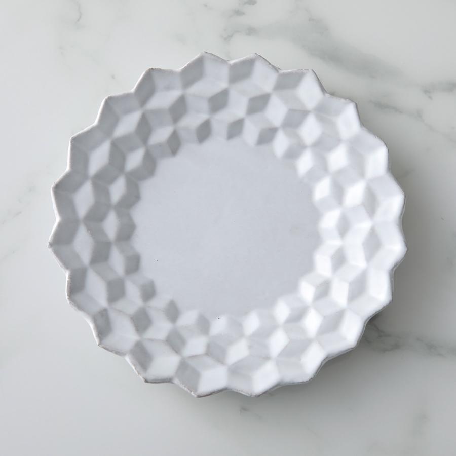 Astier de Villatte アスティエ・ド・ヴィラット スモールソーサー 14cm Cube キューブ SSCCBE1 陶器 食器 小皿 プレート 【返品交換不可】の画像