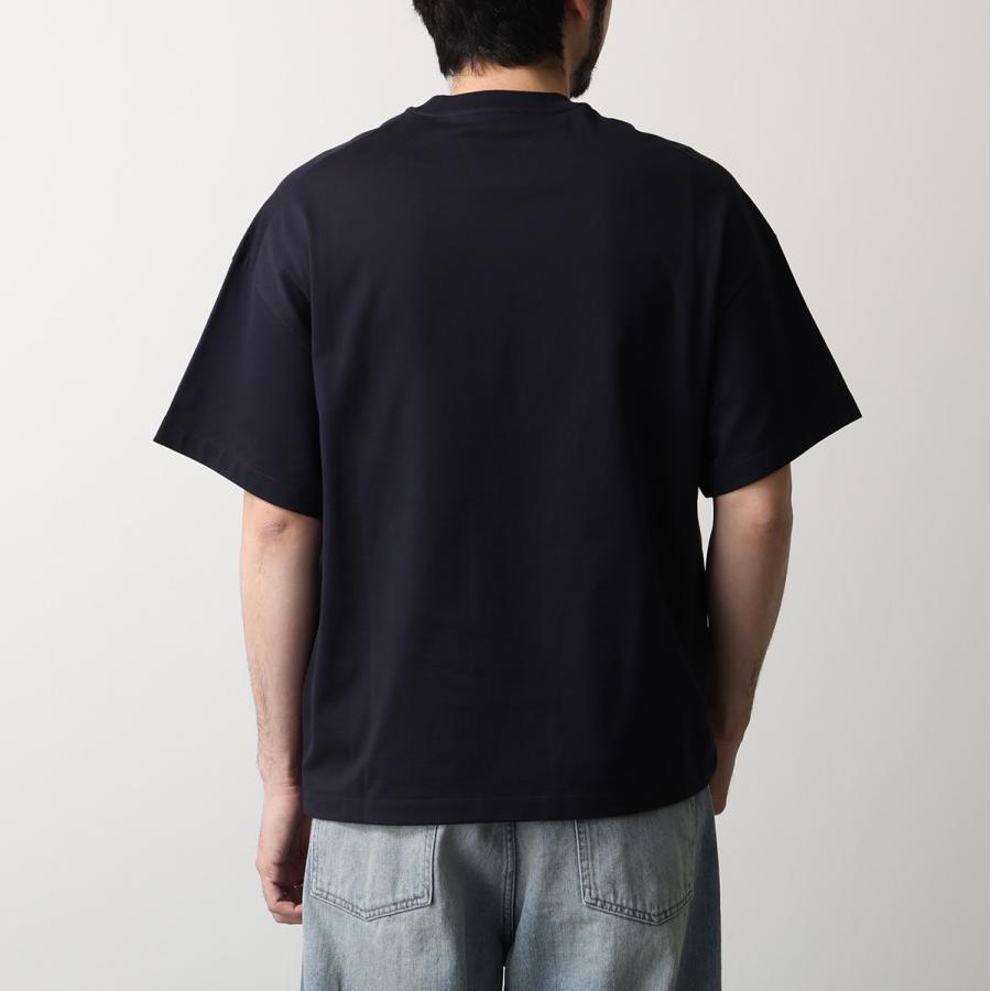 【新品】JIL SANDER ジルサンダー  ネイビー シャツ カットソー JIL SANDER(ジル サンダー)｜ギャザーハーフスリーブ シャツ/ネイビー
