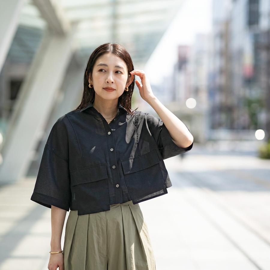 cearet シーレット ショートレングス ジャガードシャツ ホワイト 半袖 CEaRET シーレット シャツ Short Length Shirt 261018 レディース