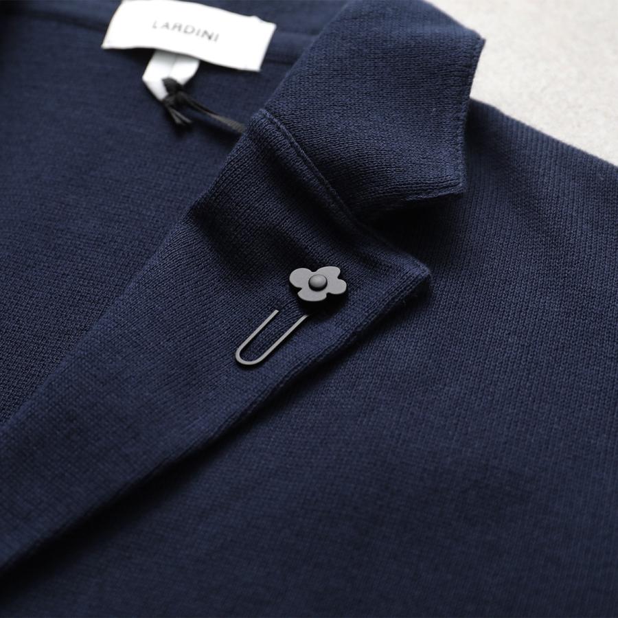 LARDINI ラルディーニ ニットジャケット CNCLJM56 CN66003 メンズ カーディガン シングルブレスト コットン サイドベンツ ラペルピン 2B カラー3色の画像
