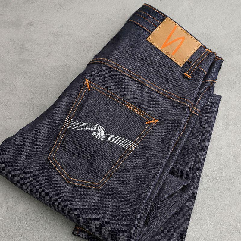 Nudie JeansTHIN FINN DRY YOKE EMBO W30美品　濃紺ヌーディージーンズ 美品】 イタリア製 ヌーディージーンズ NUDIE JEANS THIN FINN DRY