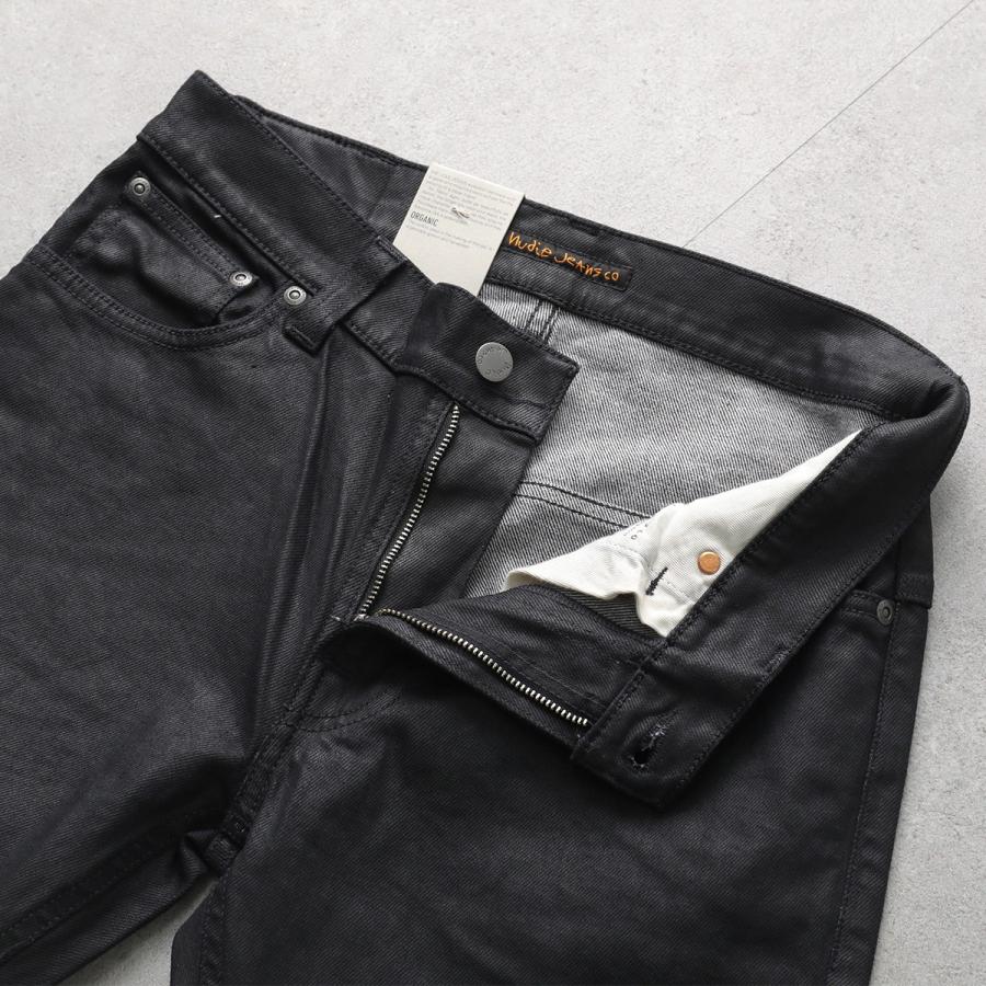 fin-ch ブラックデニム 希少サイズ nudie Jeans ヌーディージーンズ デニムパンツ Thin Finn Organic Back