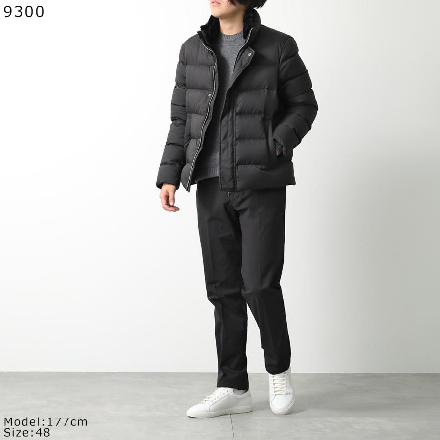【訳あり-48のみ】HERNO ヘルノ ダウンジャケット PI001019U 12414Z メンズ スタンドカラー フェイクファー ボンバージャケット 1980の画像
