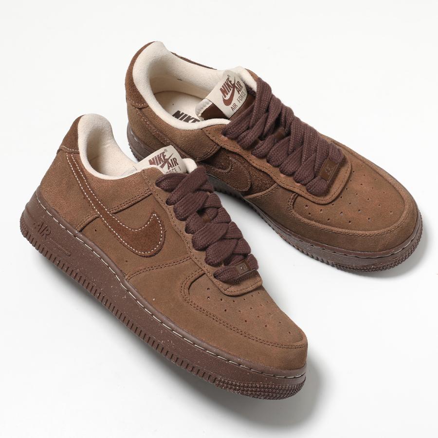 NIKE ナイキ スニーカー AIR FORCE 1 07 エア フォース FQ8901-259 レディース スウェード ローカット 刺繍ロゴ プラットフォーム 3cm シューズ 靴の画像