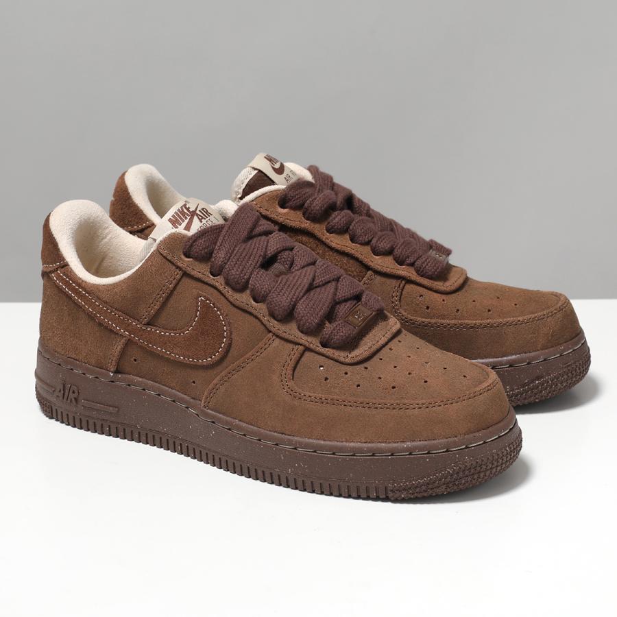 NIKE ナイキ スニーカー AIR FORCE 1 07 エア フォース FQ8901-259 レディース スウェード ローカット 刺繍ロゴ プラットフォーム 3cm シューズ 靴の画像