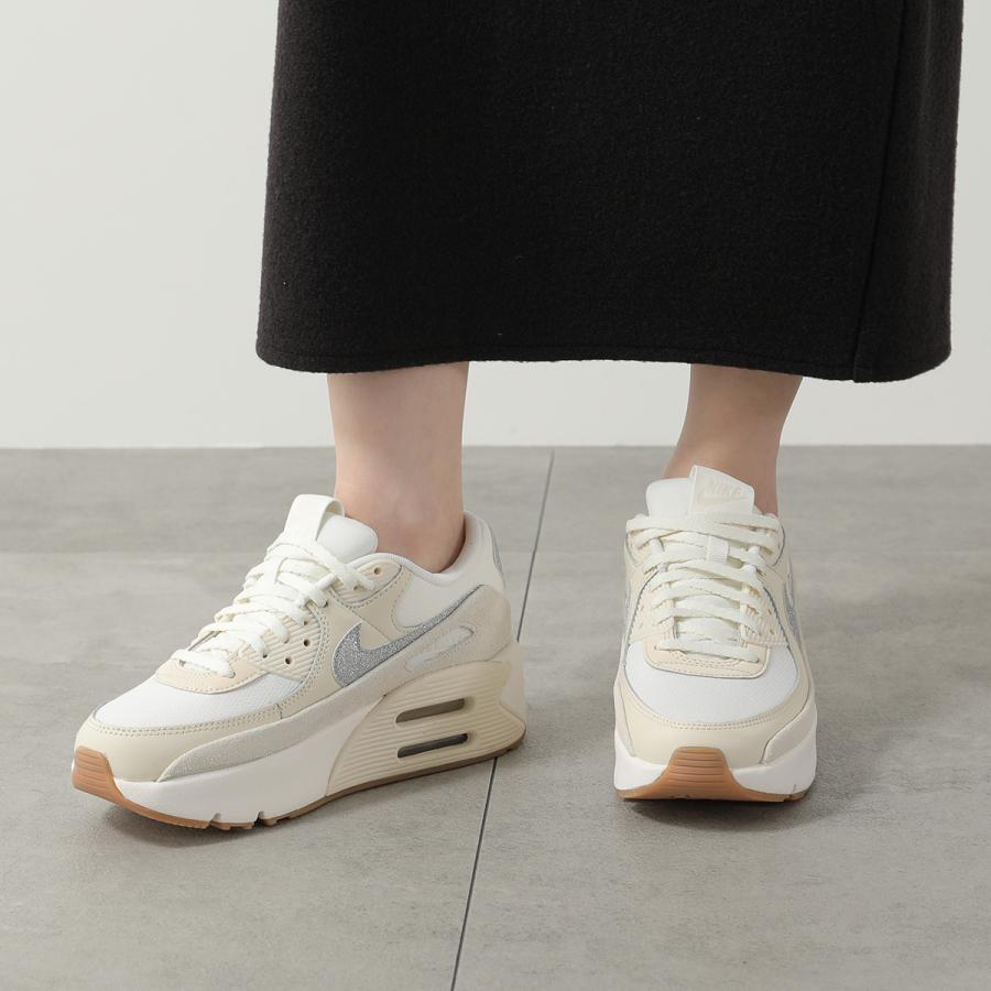 NIKE ナイキ スニーカー AIR MAX 90 LV8 SE エア マックス IR0799-133 レディース ローカット スウェード レザー ラメ 厚底 5cm シューズ 靴の画像