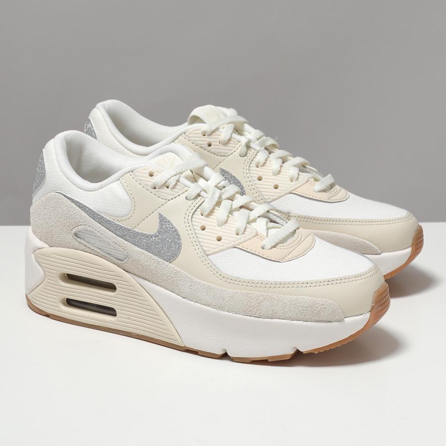 NIKE ナイキ スニーカー AIR MAX 90 LV8 SE エア マックス IR0799-133 レディース ローカット スウェード レザー ラメ 厚底 5cm シューズ 靴の画像