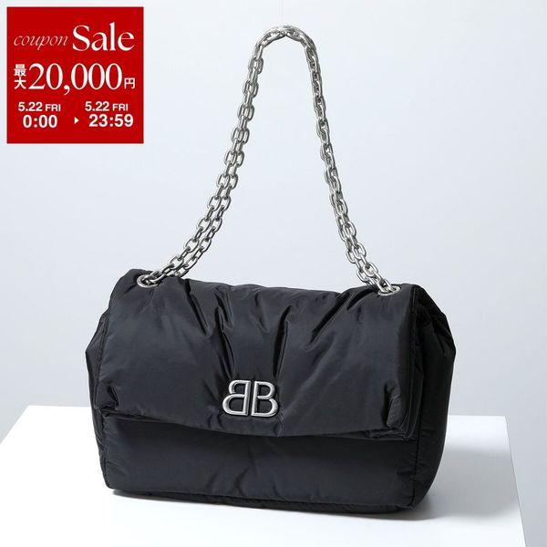 BALENCIAGA バレンシアガ ショルダーバッグ MONACO M モナコ 765945 2AA6C メンズ クロスボディ BB icon ロゴ 鞄 1000/BLACK 7659452AA6C1000の画像