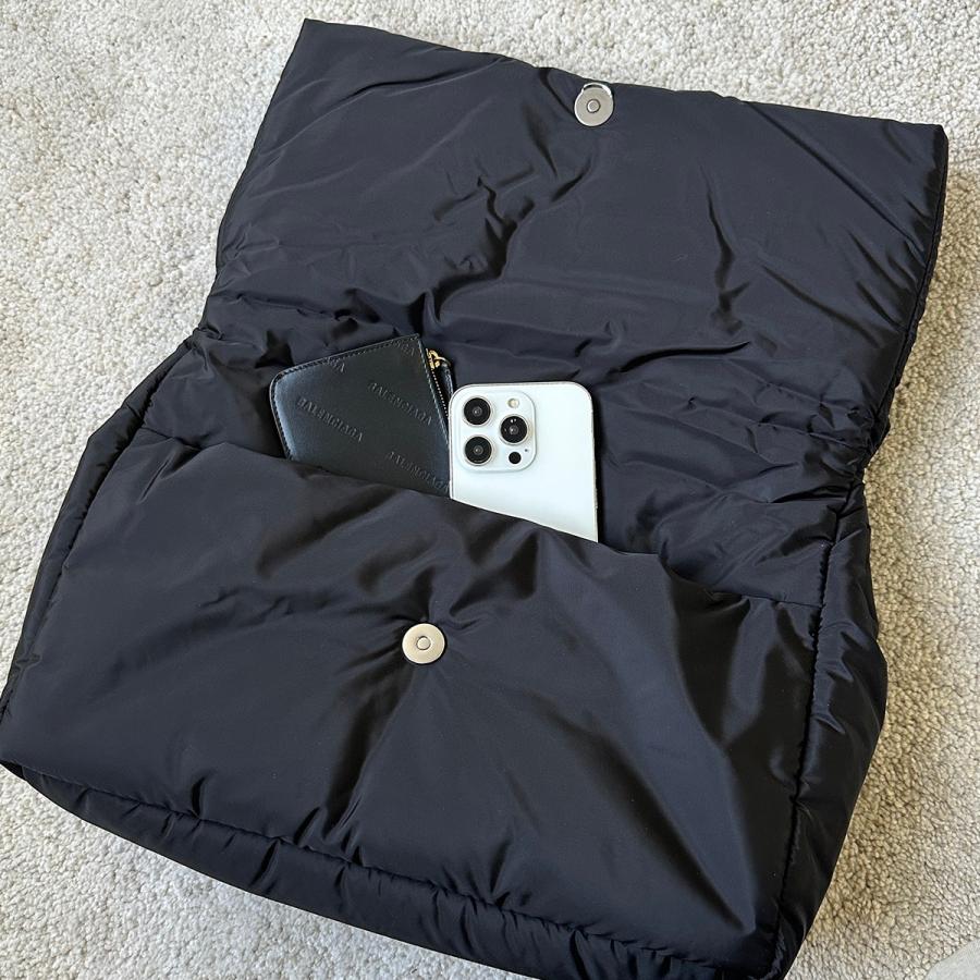 BALENCIAGA バレンシアガ ショルダーバッグ MONACO M モナコ 765945 2AA6C メンズ クロスボディ BB icon ロゴ 鞄 1000/BLACK 7659452AA6C1000の画像