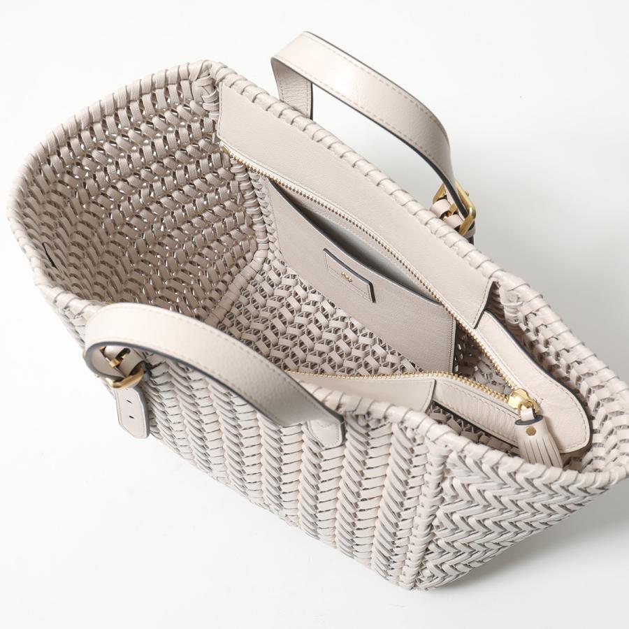 【正規品】アニヤ・ハインドマーチ 編み込みレザートートバッグ シルバー ANYA HINDMARCH（アニヤ・ハインドマーチ） トートバッグ The Neeson