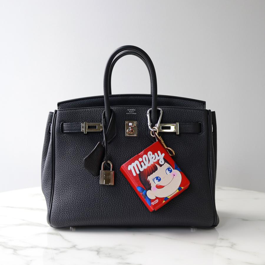 ANYA HINDMARCH カーカー ハンドバッグ ネイビー 本革 チャーム ANYA HINDMARCH（アニヤ・ハインドマーチ） キーホルダー Anya Brands