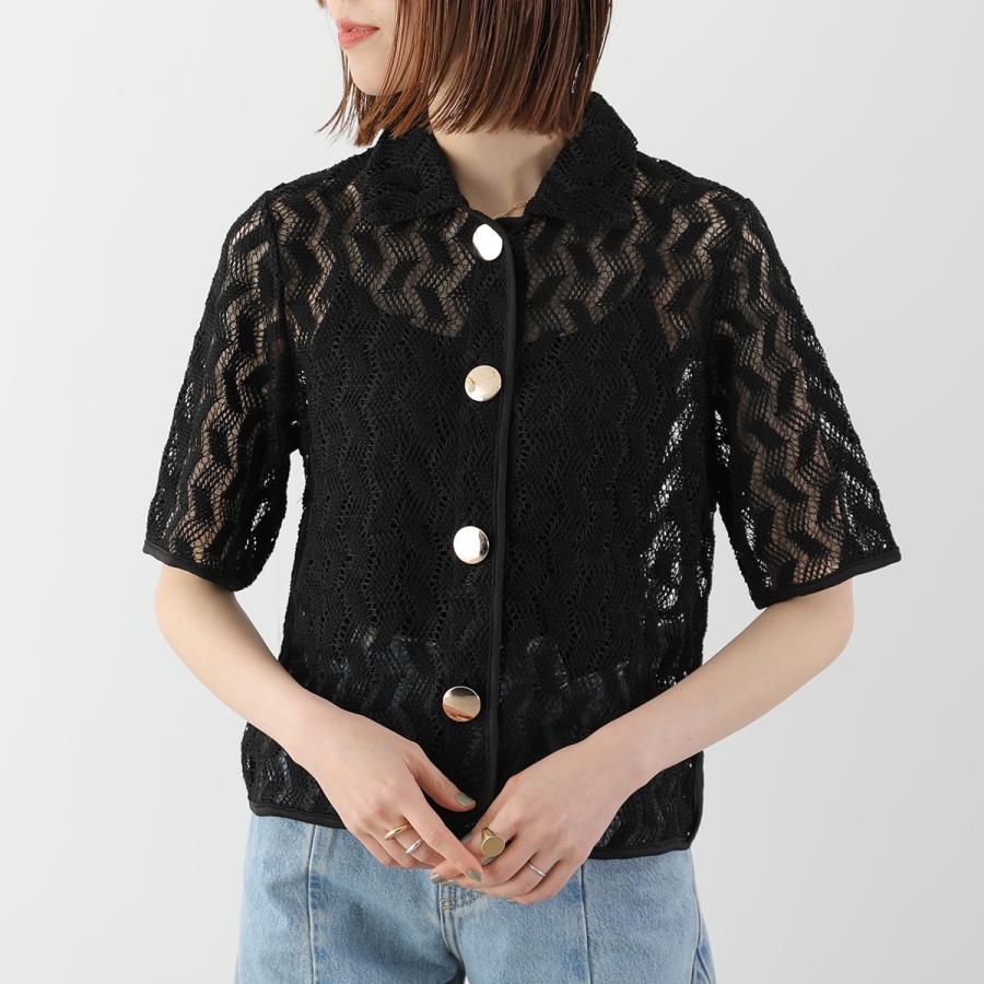 Torrazzo Donna（トラッゾドンナ） 半袖 シャツ Geometric Lace Shirt