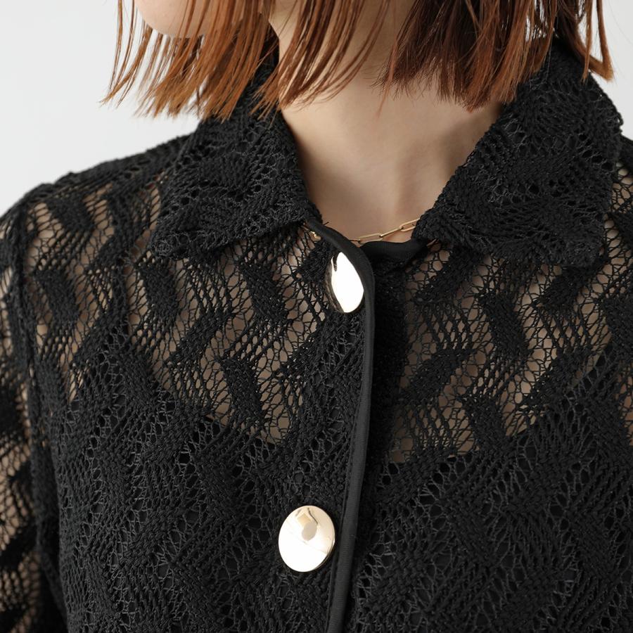 Torrazzo Donna（トラッゾドンナ） 半袖 シャツ Geometric Lace Shirt