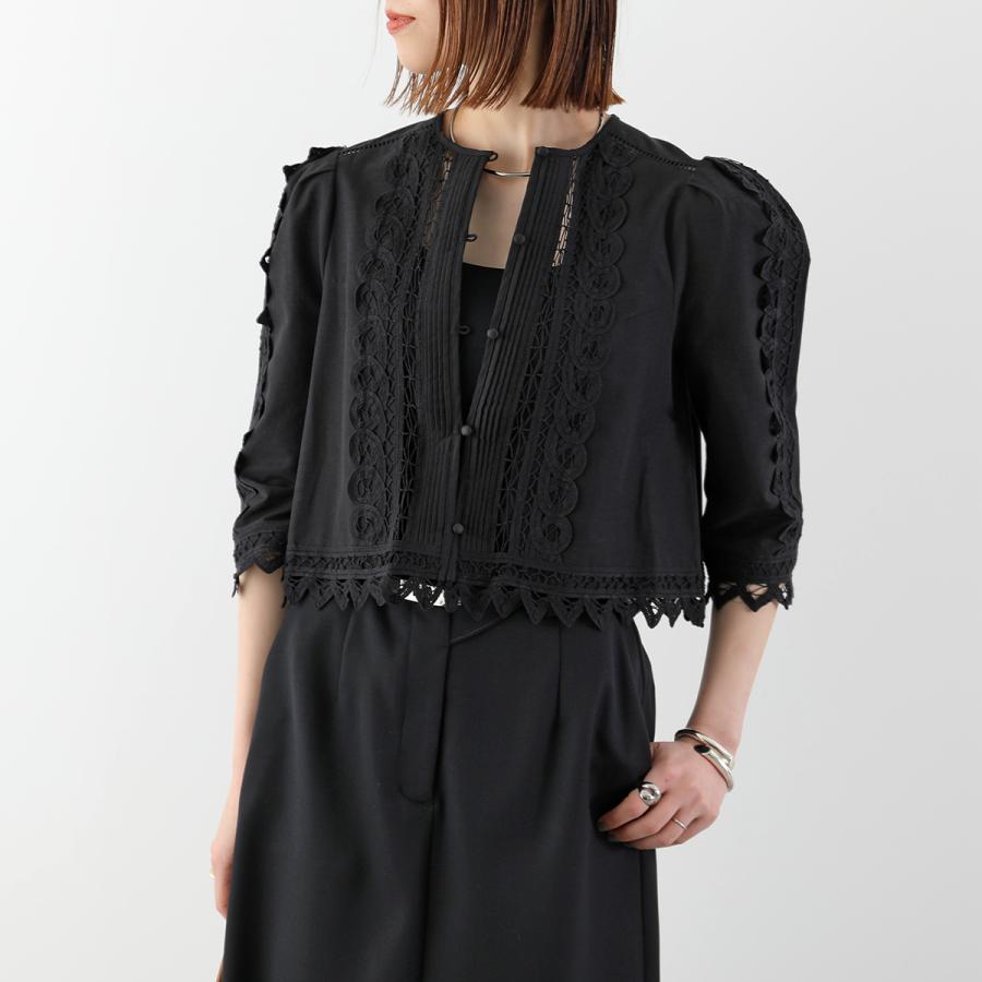 MARILYN MOON SOI-MeME マリリンムーン ソワメム ブラウス batten lace blouse jacket 4261-105 レディース ジャケット レース 七分袖 カラー2色の画像