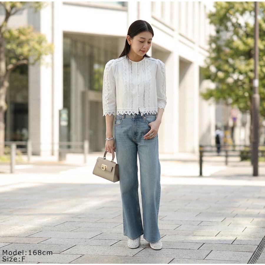 MARILYN MOON SOI-MeME マリリンムーン ソワメム ブラウス batten lace blouse jacket 4261-105 レディース ジャケット レース 七分袖 カラー2色の画像