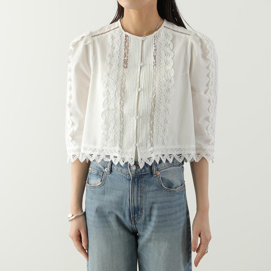 MARILYN MOON SOI-MeME マリリンムーン ソワメム ブラウス batten lace blouse jacket 4261-105 レディース ジャケット レース 七分袖 カラー2色の画像