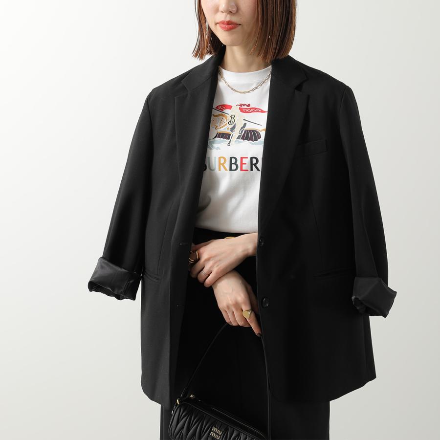 BURBERRY KIDS バーバリー キッズ 半袖 Tシャツ 8117583 レディース ガールズ ロゴ コットン カットソー クルーネック A1464/WHITEの画像