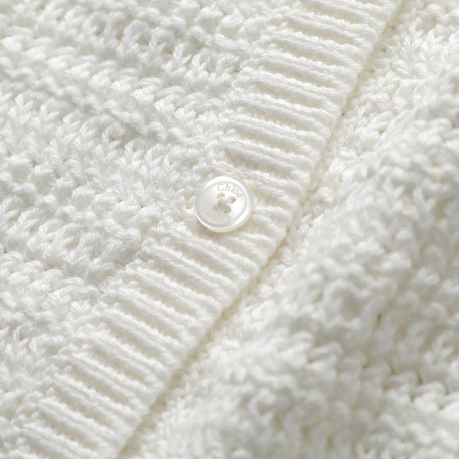 Chloe クロエ　コットンシルク　春　リボン　ツイード　カーディガン　S相当 Chloe（クロエ） Chloe Kids キッズ カーディガン C21234 レディース
