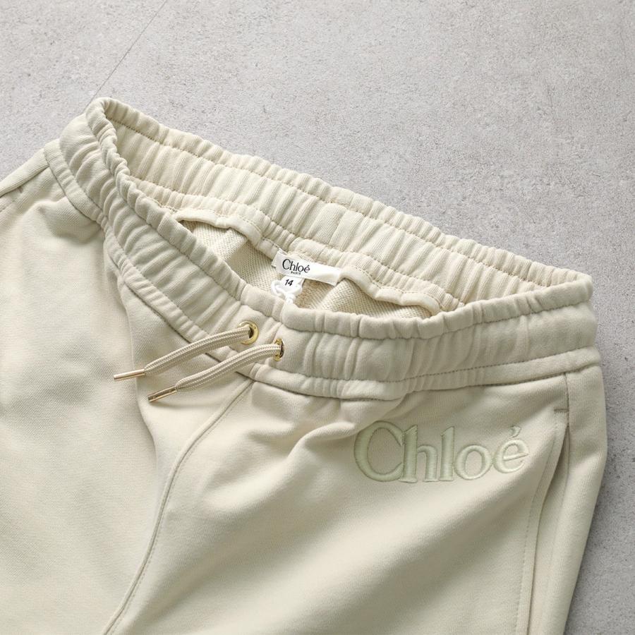 Chloe Kids クロエ キッズ スウェットパンツ C20826 レディース ガールズ コットン トラックパンツ ジョガーパンツ ロゴ刺繍 72J/LIGHT-LIME_7