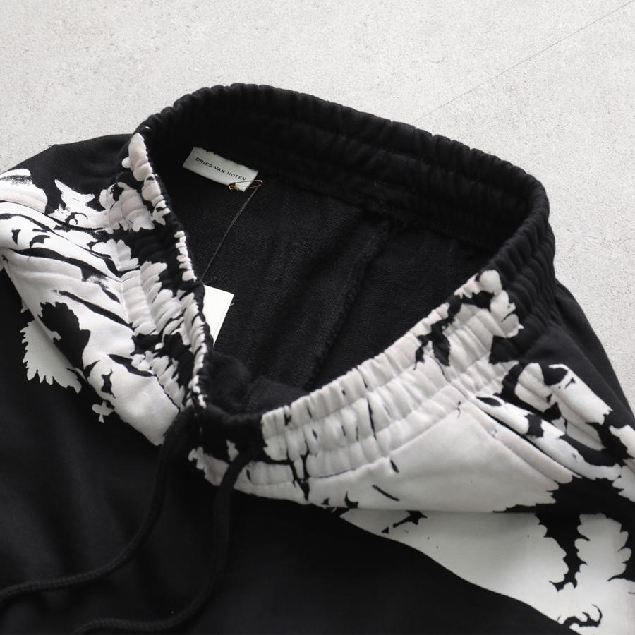 DRIES VAN NOTEN ドリスヴァンノッテン スウェットパンツ HAMER PR ハマー 021150 3611 メンズ イージーパンツ ユーズド加工 ストレート 900/BLACKの画像