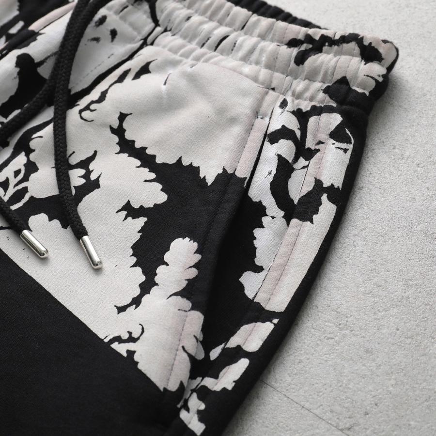 DRIES VAN NOTEN ドリスヴァンノッテン スウェットパンツ HAMER PR ハマー 021150 3611 メンズ イージーパンツ ユーズド加工 ストレート 900/BLACKの画像