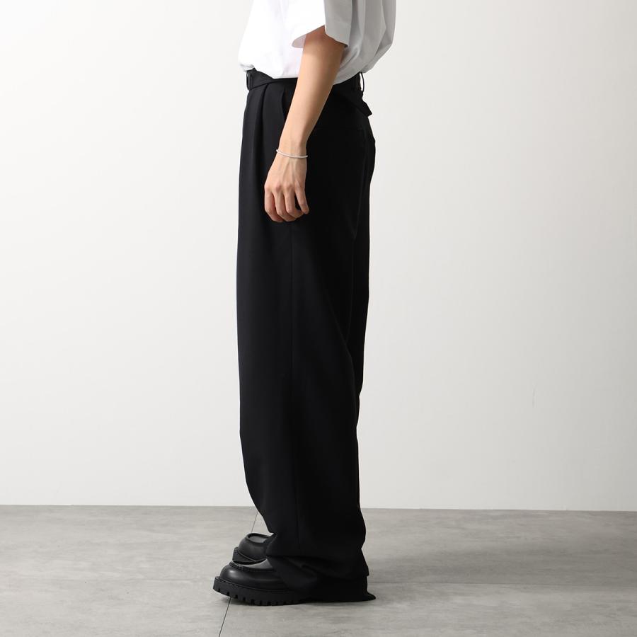 DRIES VAN NOTEN / ドリスヴァンノッテン | ポリエステル ウエストギャザー クロップド トップス | 34 | ブラック | レディース DRIES VAN NOTEN（ドリス ヴァン ノッテン） スラックスパンツ