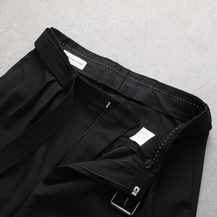 DRIES VAN NOTEN ドリスヴァンノッテン ベルト付きパンツ 関税・送料込】Dries Van Noten 24SS ベルト付きワイドパンツ (Dries