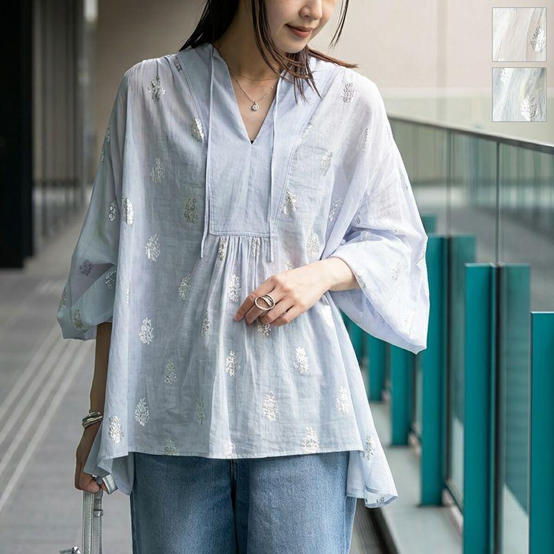 NE QUITTEZ PAS!（ヌキテパ） ne Quittez pas ブラウス Cotton Voile