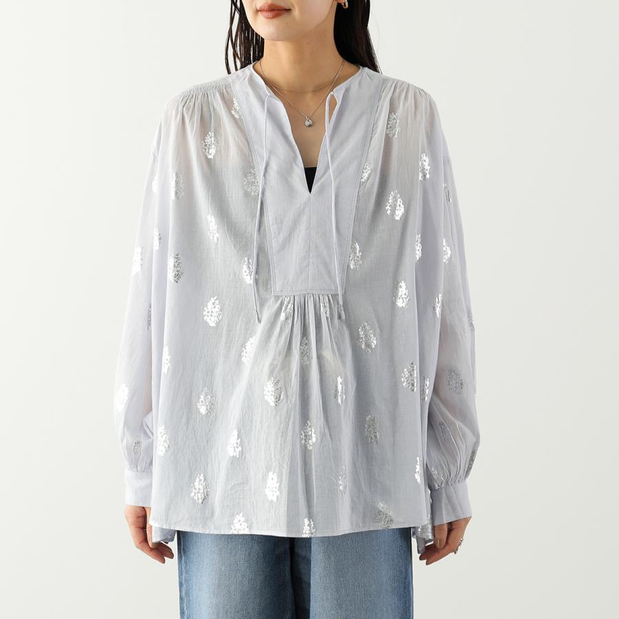 ヌキテパ　トップス Cotton Poplin Mimosa Embroidery Shirt | Pasand by ne Quittez pas