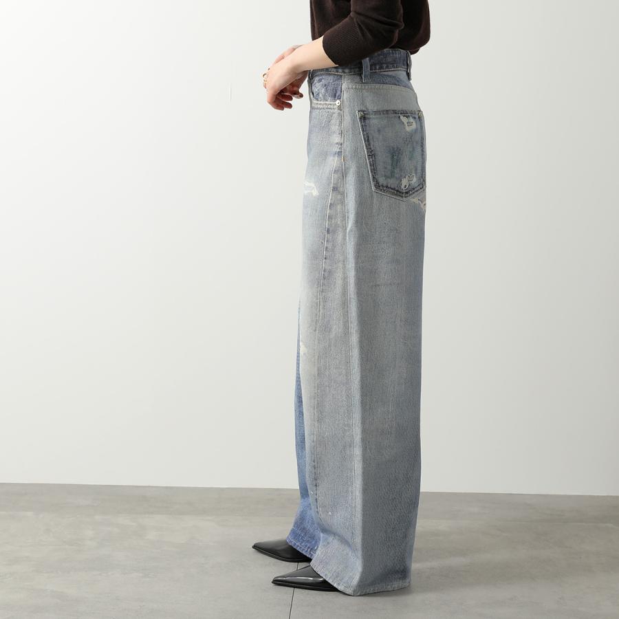 OUR LEGACY アワーレガシー ジーンズ FULL CUT フルカット W4205TDD レディース デニムパンツ コットン ワイド デジタルプリント DIGITAL-DENIM-PAINTの画像