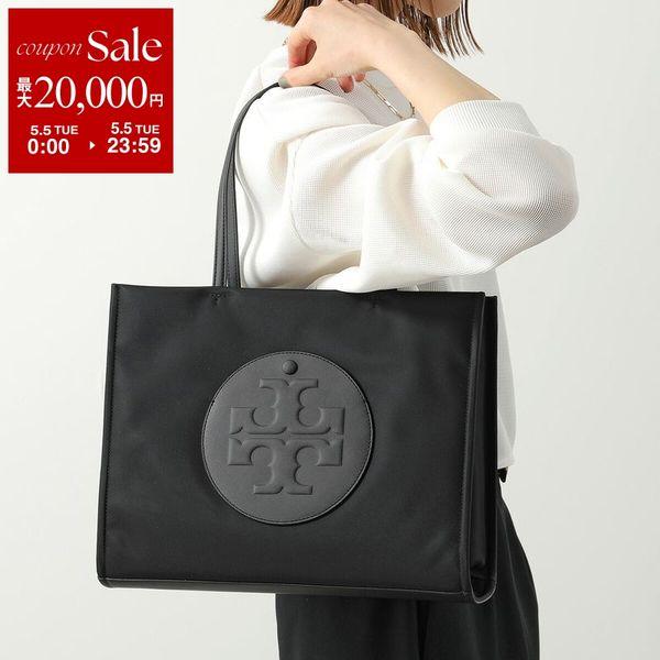 トリーバーチ ブラック トートバッグ ナイロン レザー TORY BURCH（トリーバーチ） トートバッグ ELLA SMALL TOTE エラ