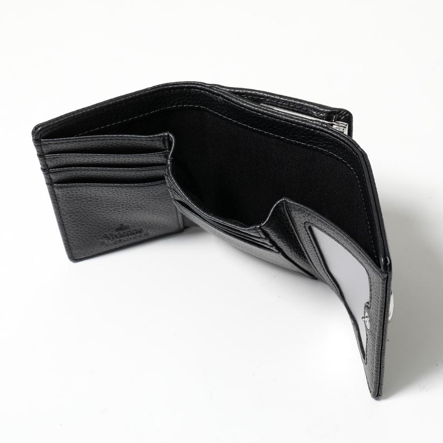 ヴィヴィアンウエストウッド　三つ折り財布　ブラック　レザー Vivienne Westwood（ヴィヴィアンウエストウッド） 三つ折り財布 SMALL