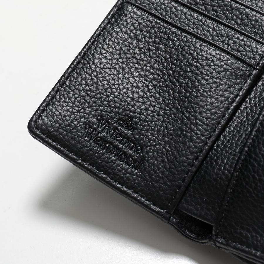 ヴィヴィアンウエストウッド　三つ折り財布　ブラック　レザー Vivienne Westwood（ヴィヴィアンウエストウッド） 三つ折り財布 SMALL