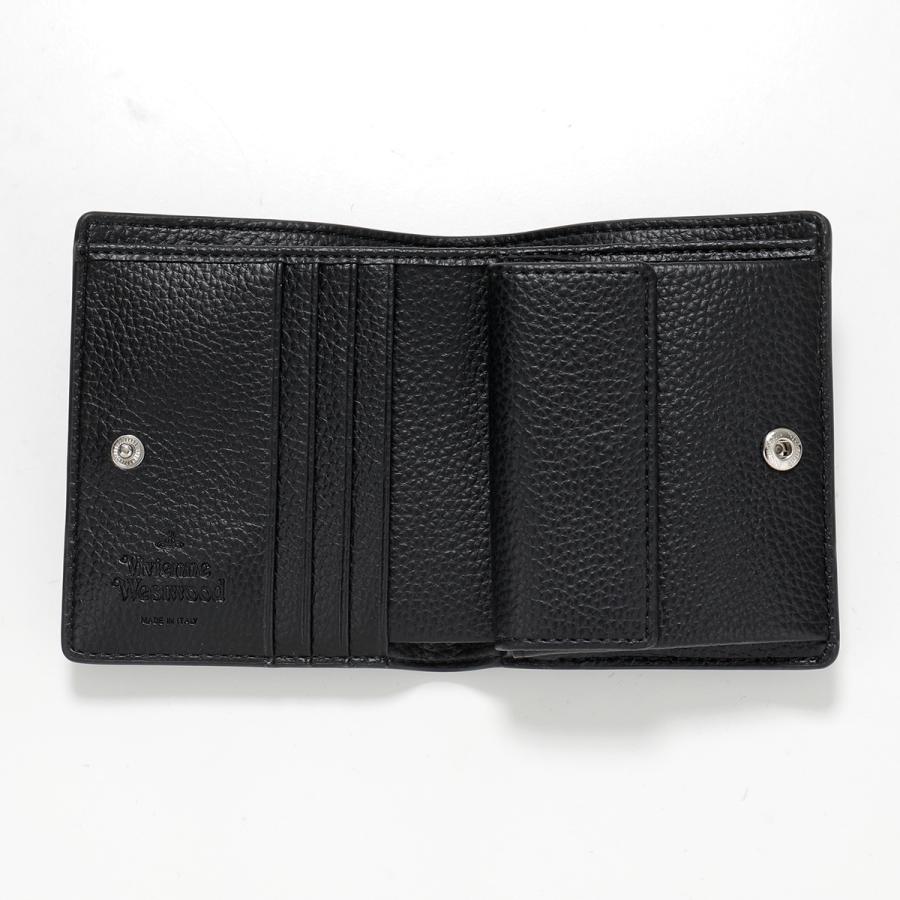 Vivienne Westwood ヴィヴィアンウエストウッド 二つ折り財布 WOMAN BILLFOLD 51010024U 51150030W S000D レディース ヴィーガンレザー N403/BLACKの画像