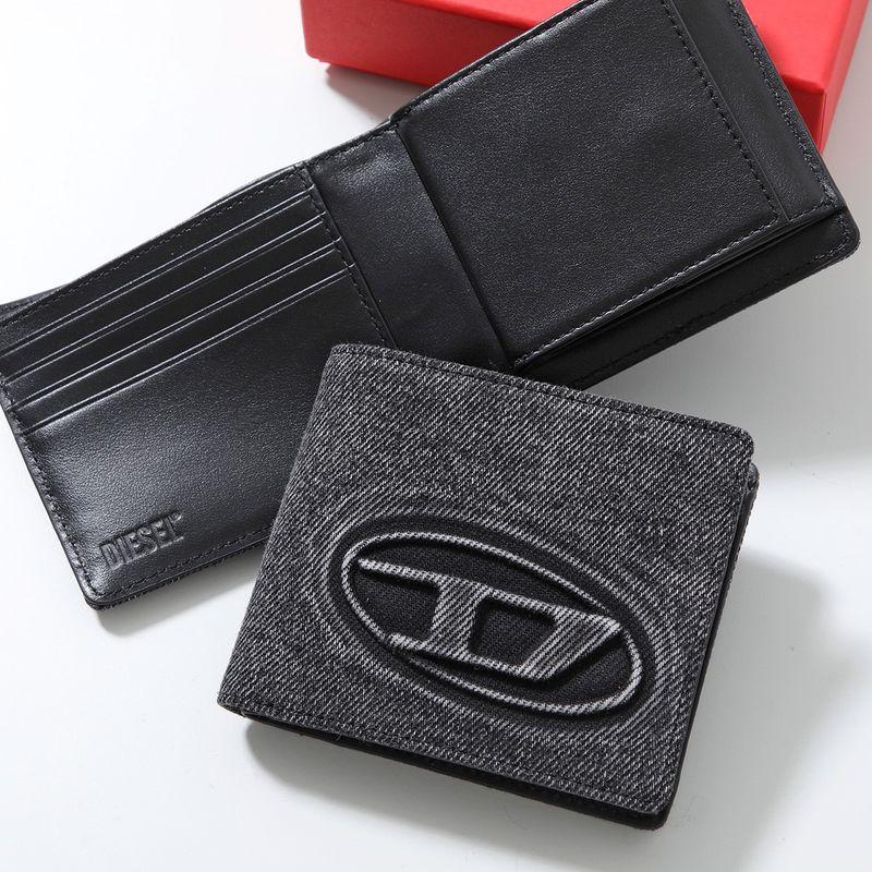 【新品未使用】DIESEL ディーゼル 二つ折り財布 シルバー 箱付き DIESEL（ディーゼル） 25AWモデル 二つ折り財布 HISSU-EVO-BI-FOLD-ZIP