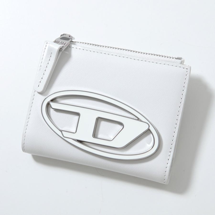 美品✨ディーゼル　ミニウォレット　二つ折り財布　Dロゴ　メタルロゴ　ピンク DIESEL - DIESEL 二つ折り財布 ピンク オーバルD メタルロゴの通販 by