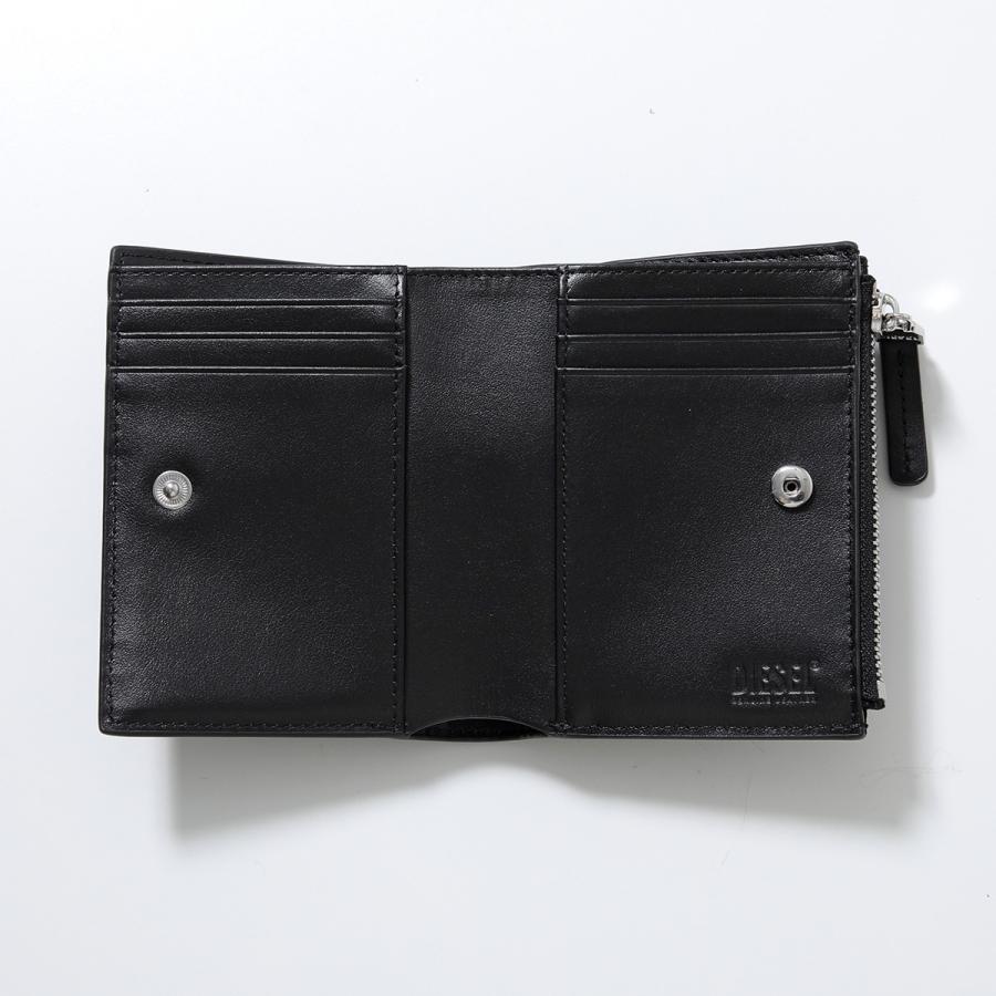 新品未使用♡ディーゼル二つ折り財布♪ブラック♪牛革 DIESEL（ディーゼル） ウォレット 二つ折り 財布 ロゴ プレート 4