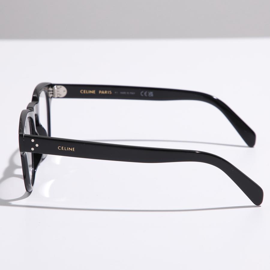 CELINE セリーヌ メガネ CL50118I メンズ ウェリントン型 フルリム セルフレーム 黒縁 ロゴ めがね 眼鏡 伊達メガネ アイウェア 001