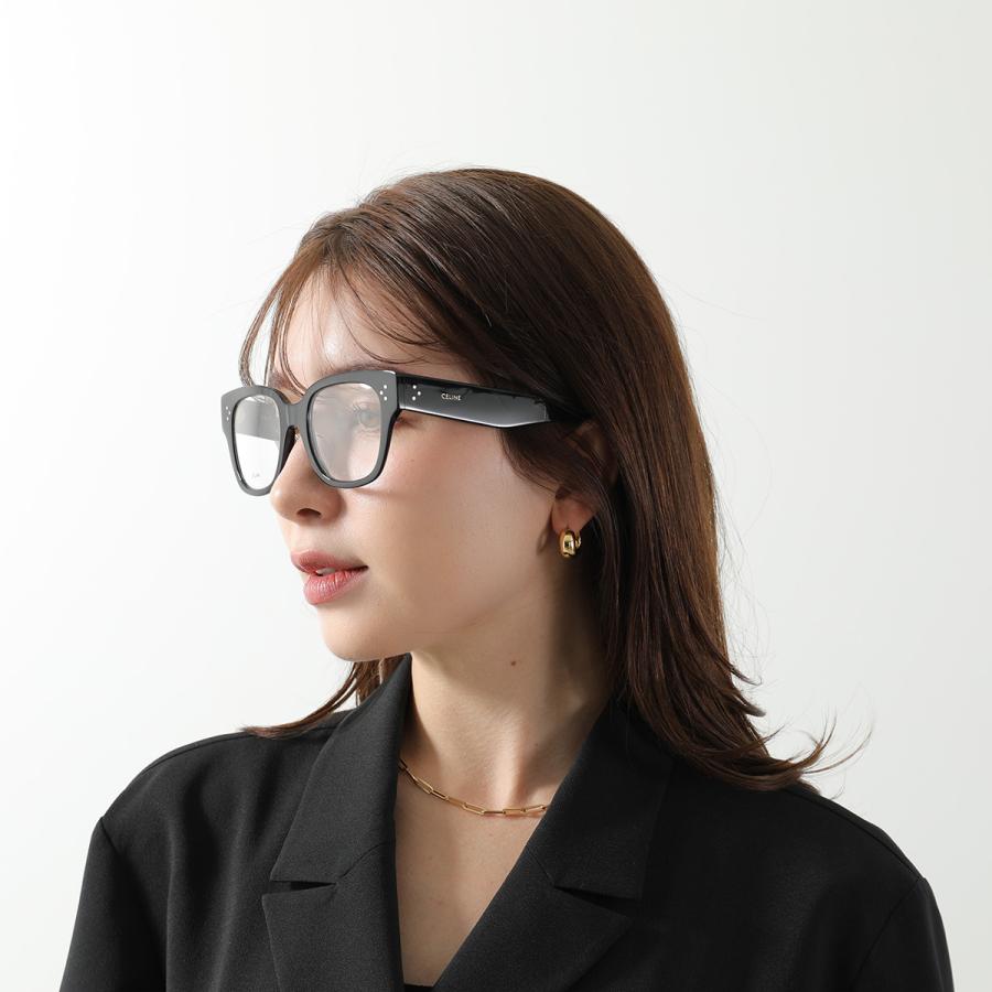 CELINE セリーヌ メガネ CL50110U メンズ ウェリントン型 セルフレーム フルリム めがね 眼鏡 ロゴ アイウェア 伊達メガネ 黒縁メガネ 001