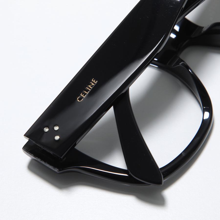 CELINE セリーヌ メガネ CL50110U レディース ウェリントン型 セルフレーム フルリム めがね 眼鏡 ロゴ アイウェア 伊達メガネ 黒縁メガネ 001
