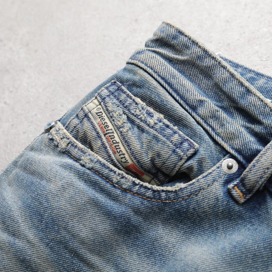 DIESEL ディーゼル ジーンズ 1996 D-SIRE A06925 09N29 レディース ワイド デニムパンツ ダメージ加工 コットン Gパン 01の画像