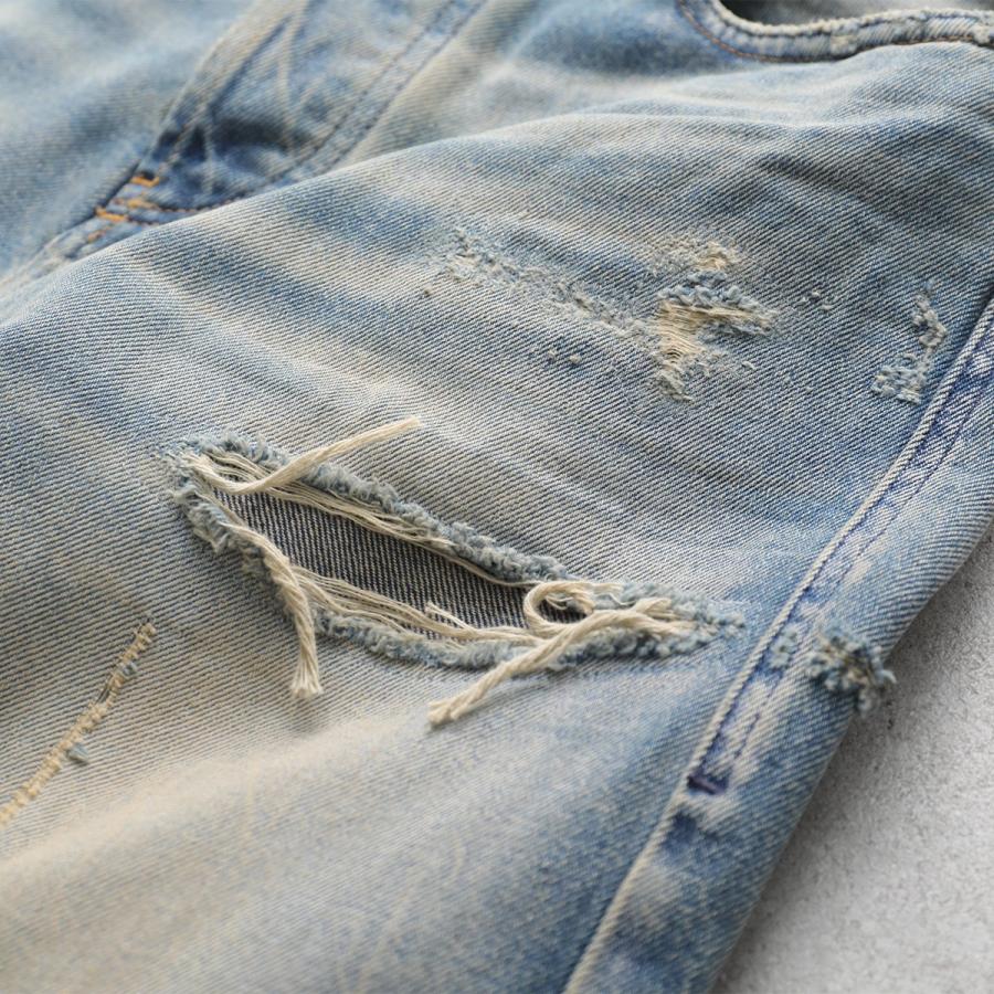 DIESEL ディーゼル ジーンズ 1996 D-SIRE A06925 09N29 レディース ワイド デニムパンツ ダメージ加工 コットン Gパン 01の画像