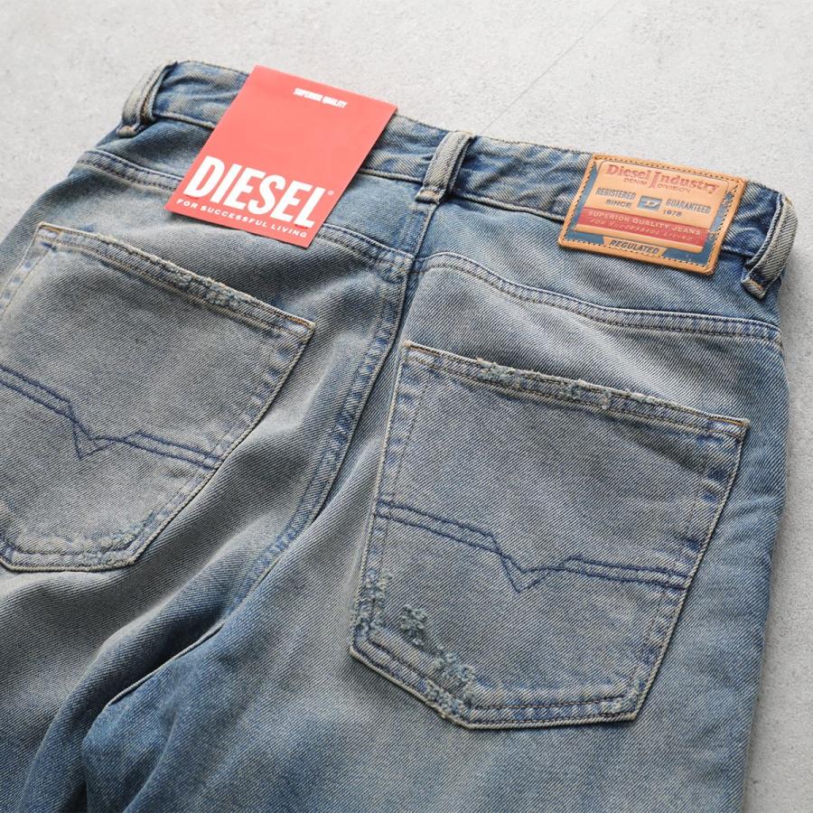 DIESEL ディーゼル ジーンズ 1996 D-SIRE A06925 09N29 レディース ワイド デニムパンツ ダメージ加工 コットン Gパン 01の画像