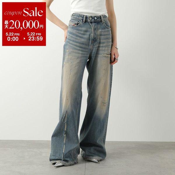 DIESEL ディーゼル ジーンズ 1996 D-SIRE A06925 09N29 レディース ワイド デニムパンツ ダメージ加工 コットン Gパン 01の画像