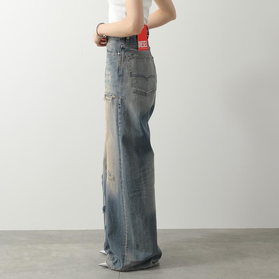 DIESEL ディーゼル ジーンズ 1996 D-SIRE A06925 09N29 レディース ワイド デニムパンツ ダメージ加工 コットン Gパン 01の画像